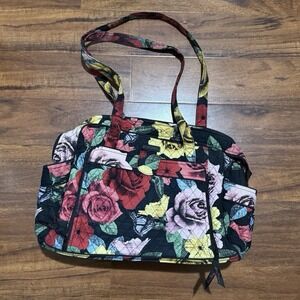 Vera Bradley Havana Rose Duffle Weekender Quilted Tote